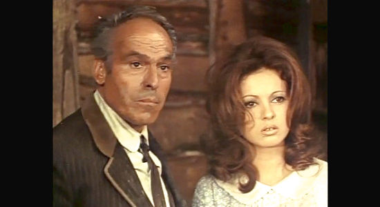 Attilio Dottesio as Doc Parker with Anna Liotti as Jenny Benson in This Man Can't Die (1967)
