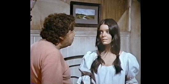 Fernando Sancho as El Reyes with Patty Shepard as Lupe in The Boldest Job in the West (1972)