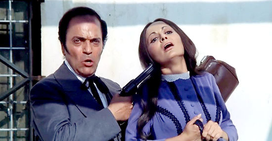 Omero Gargano as Donovan with Sophia Kammara as Jane in Brother Outlaw (1971)