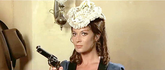 Rosalba Neri as Agnes, helping Andre rob a bank in The Great Treasure Hunt (1972)