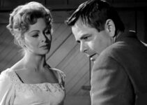 Jeanne Crain as Dora Temple, trying to steer husband George (Glenn Ford) away from a path of self-destruction in The Fastest Gun Alive (1956)