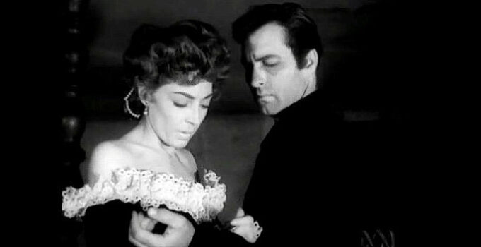 Marie Windsor as Dakota Lil and George Montgomery as Steve Garrett in Dakota Lil (1950)