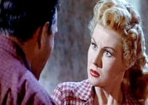 Virginia Mayo as Abby Nixon, getting an upclose look at Jess Gorman's violent turn in Devil's Canyon (1953)