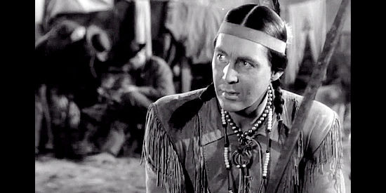 Phillip Reed as Red Hawk, Davy's faithful sidekick in Davy Crockett, Indian Scout (1950)