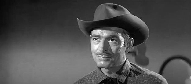 Stephen McNally as Marshal Frank Emmett, ready to use unusal tactics to convict Felix Griffin in The Fiend Who Walked the West (1958)