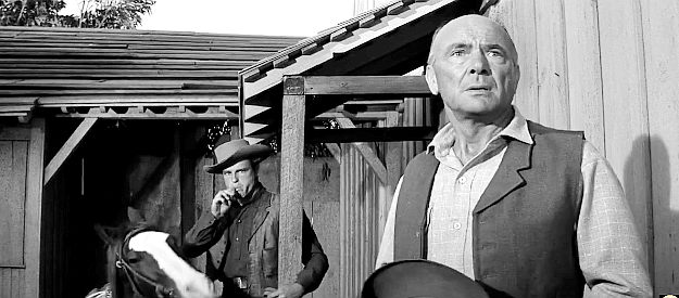 Dean Jagger as Sheriff Logan, the man willing to do almost anything for Jessica Drummond in Forty Guns (1957)