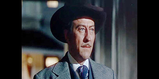 John Emory as banker Clyde Gorman, spotting his wife with Sheriff Tom Banning in Frenchie (1950)