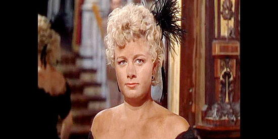 Shelley Winters as Frenchie Fontaine, showing the effects of a catfight in Frenchie (1950)