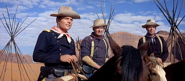 Patrick Wayne as 2nd Lt. Scott, looking to avenge his father's death against the Cheyenne in Cheyenne Autumn (1964)