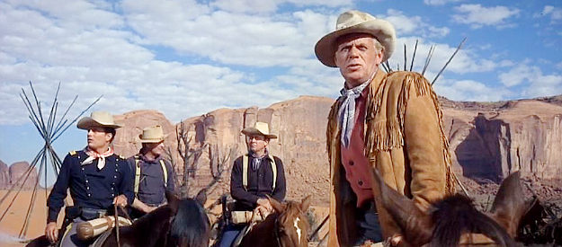 Richard Widmark as Capt. Tom Archer, realizing the Cheyenne have fled the reservation in Cheyenne Autumn (1964)