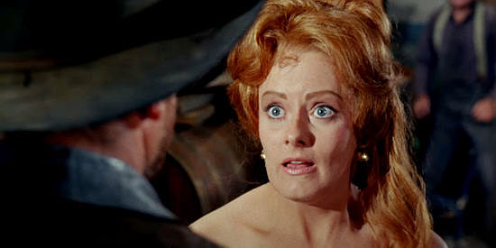 Ann McCrea as Flo, the first of the bad man's victims in Welcome to Hard Times (1967)