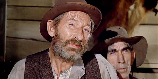Arthur Hunnicut as the aging Butch Cassidy, retired to the Hole in the Wall in Cat Ballou (1965)