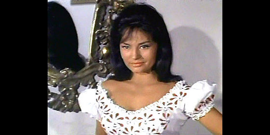 Diana Llorys as Gitana, Joe Daylight's girl, in Gunfighters of the Casa Grande (1964)