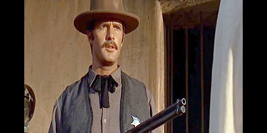 Don Galloway as Jace, the deputy who can't quite stand up to Alex Flood in Rough Night in Jericho (1967)