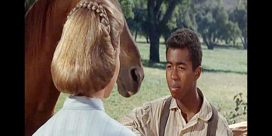 Gene Jackson as Gabriel, realizing he's actually been freed by the Union troops in Shenandoah (1965)