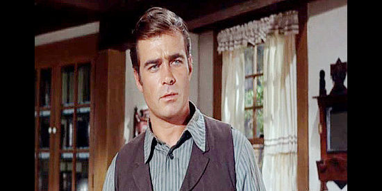 Glenn Corbett as Jacob Anderson, Charlie's oldest sons, wondering what the family is going to do as Union troops draw nearer in Shenandoah (1965)