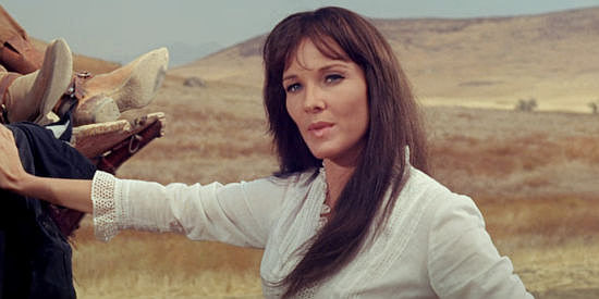 Janice Rule as Molly Riordan, looking for a man to protect her and help her forget the past in Welcome to Hard Times (1967)