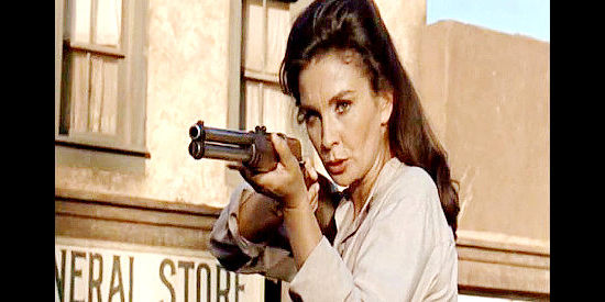 Jean SImmons as Molly Lang, determined to stop a lynching in Rough Night in Jericho (1967)