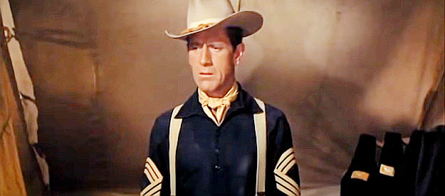 John Anderson as Sgt. Buell, Gearhart's trusted junior officer in The Hallelujah Trail (1965)