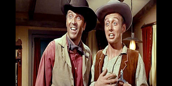 John Crawford as Cassidy and John Davis Chandler as Sundance, two of Clay Sutton's hired guns in Return of the Gunfighter (1967)