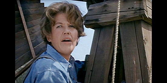 Kathleen Freeman as Agatha Moore, the woman with her eye on Howdy in The Rounders (1965)