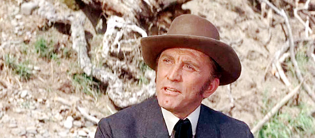 Kirk Douglas as William Tadlock, who dreams of building a grand town in Oregon in The Way West (1967)