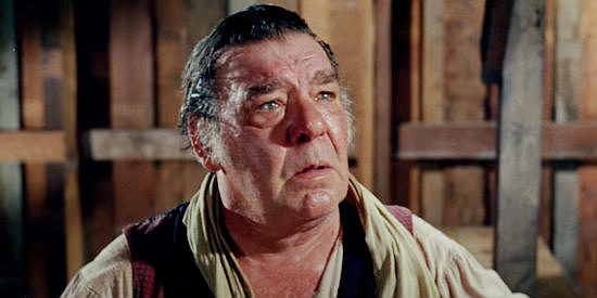 Lon Chaney Jr. as Avery, owner of the saloon where all the evil unfolds in Welcome to Hard Times (1967)