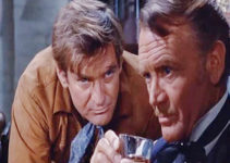 Rod Taylor as Chuka in yet another disagreement with Col. Valois (John Mills) in Chuka (1967)