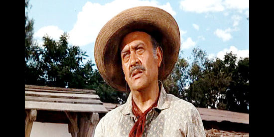 Rodolfo Hoyos Jr. as Luis Domingo, standing up for his right to remain on his land in Return of the Gunfighter (1967)