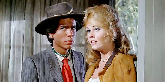 Tom Nardini as Jackson Two-Bears returning from a dance with Cat Ballou (Jane Fonda) in Cat Ballou (1965)