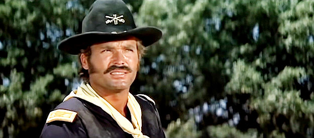 Ty Hardin as Marcus Reno at the Little Bighorn in Custer of the West (1967)