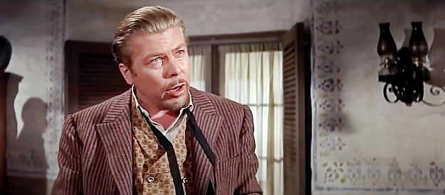 Albert Salmi as Octavius Roy, the oft-drunk lawyer working for Clanton in Hour of the Gun (1967)