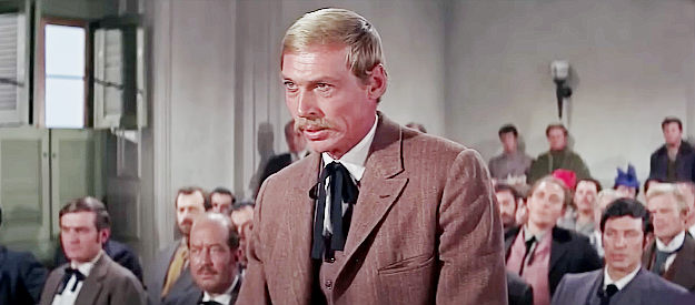 Bill Fletcher as Jimmy Bryan, Clanton aligned and offering his view on the gunfight in Hour of the Gun (1967)