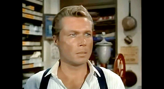 John Smith as hot-headed Ed Dow, jealous wife of Angie in Hondo and the Apaches (1967)
