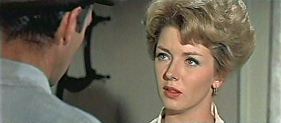 Merry Anders as Helen Reed, the sheriff's fiance and Clint Cooper's former flame, in The Quick Gun (1964)
