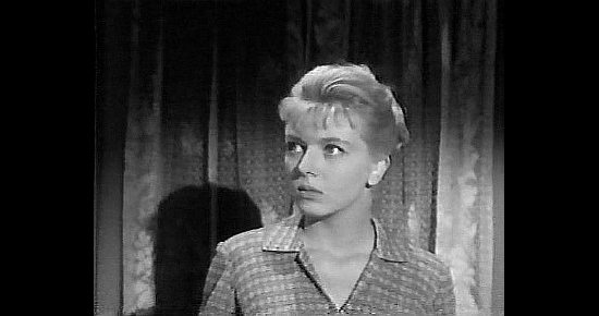 Merry Anders as Sharon Donovan in The Gambler Wore a Gun (1961)