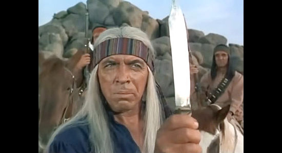 Michael Pate as Vittorio, Hondo Lane's former father-in-law in Hondo and the Apaches (1967)