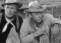Fred Beir as Sgt. Anthony Lucas with Harry Lauter as Joe, the cavalry scout, in Fort Courageous (1965)