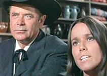 Glenn Ford as Jim Killian with Barbara Hershey as Leloopa in Heaven with a Gun (1967)