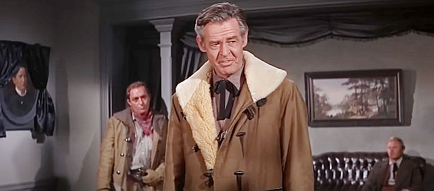Robert Ryan as Ike Clanton, trying to plot the demise of the Earps in Hour of the Gun (1967)