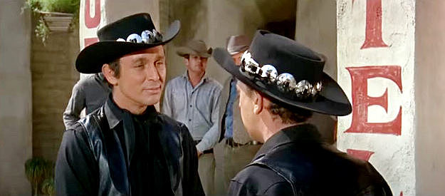 Robert Yuro as Arnold the Kid, the gunman hired to gun down a dentist in The Shakiest Gun in the West (1968)