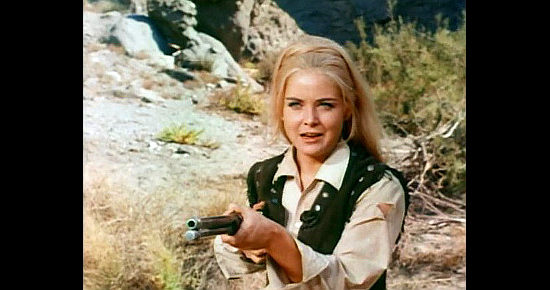 Sue Lyon as Myra Polsen in Four Rode Out (1970) 