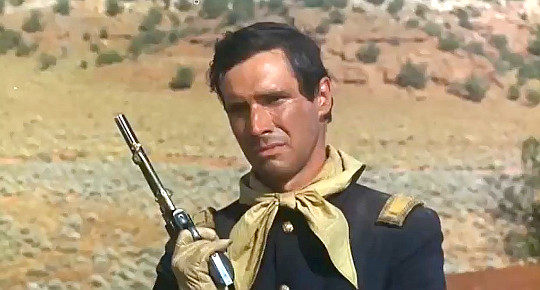 Bradford Dillman as Lt. Stiles in The Plainsman (1966)