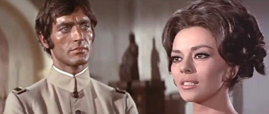Giovanna Ralli as Loenara turns the tables on Antonio (Gabriele Tinti) in Cannon for Cordoba (1970)