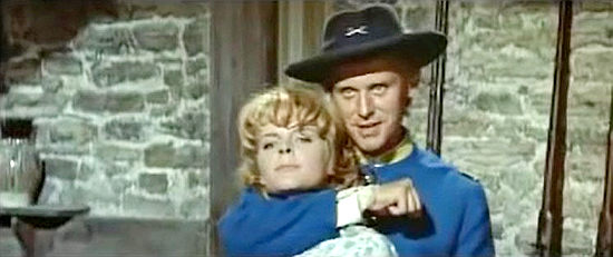 Horst Frank as Capt. Allan Kelly with Evelyn (Sabine Sinjen) as his captive  in Pirates of the Mississippi (1963).