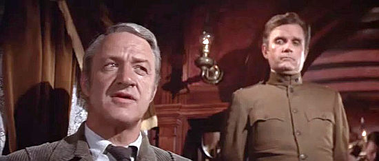John Larch as Warner, the U.S. rancher in cahoots with Cordoba in Cannon for Cordoba (1970)