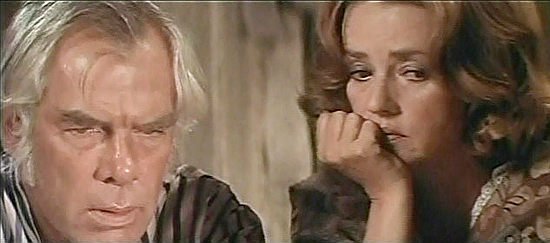 Lee Marvin as Monte Walsh wih Jeanne Moreau as Martine Bernard in Monte Walsh (1970)