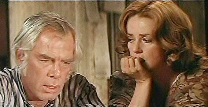 Lee Marvin as Monte Walsh with Jeanne Moreau as Martine Bernard in Monte Walsh (1970)