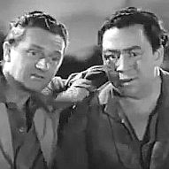 Wally Brown as Jerry Miles and Alan Carney as Mike Strager in Girl Rush (1944)