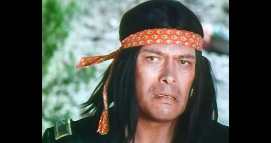 Carlos Rivas as Two-Knife in The Gatling Gun (1971)